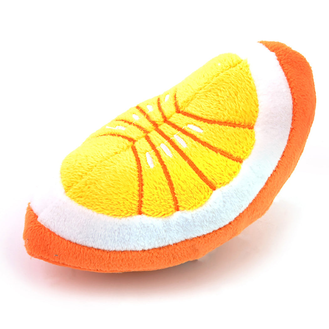 KFX-7487293 Interactive Plush Dog Chew Toy Set - 15 Soft Fruit and Cartoon Designs for Pets