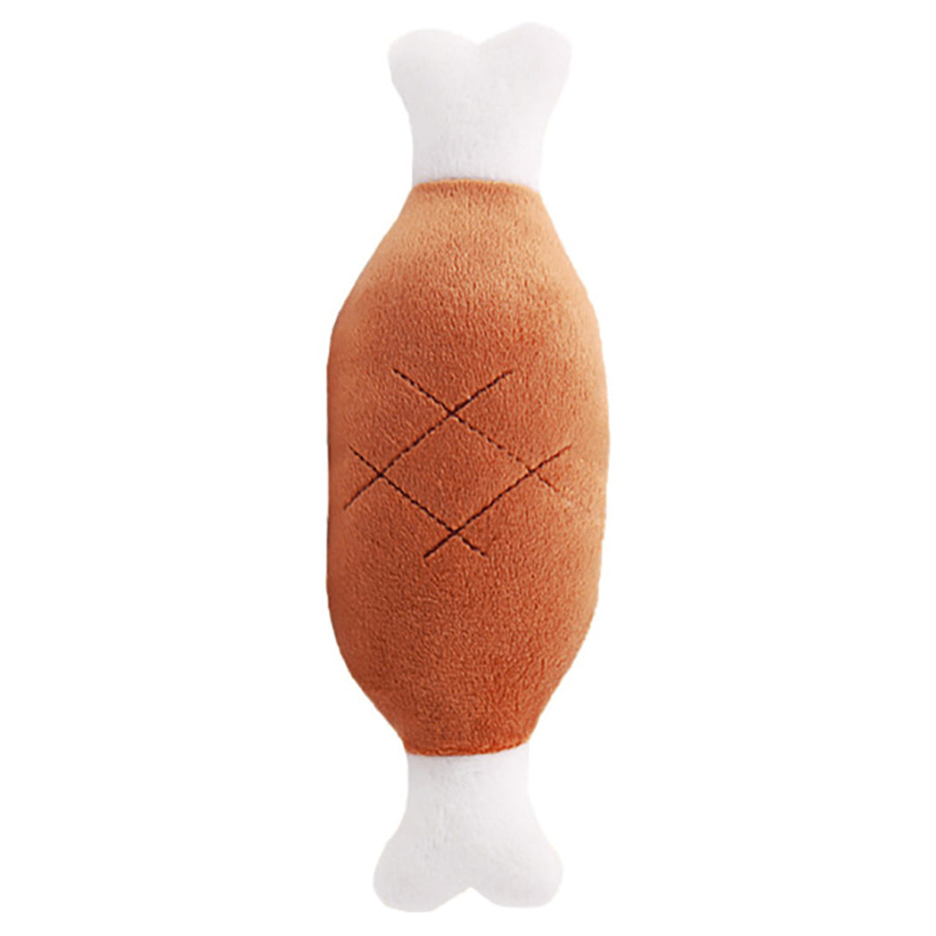 KFX-7487293 Interactive Plush Dog Chew Toy Set - 15 Soft Fruit and Cartoon Designs for Pets