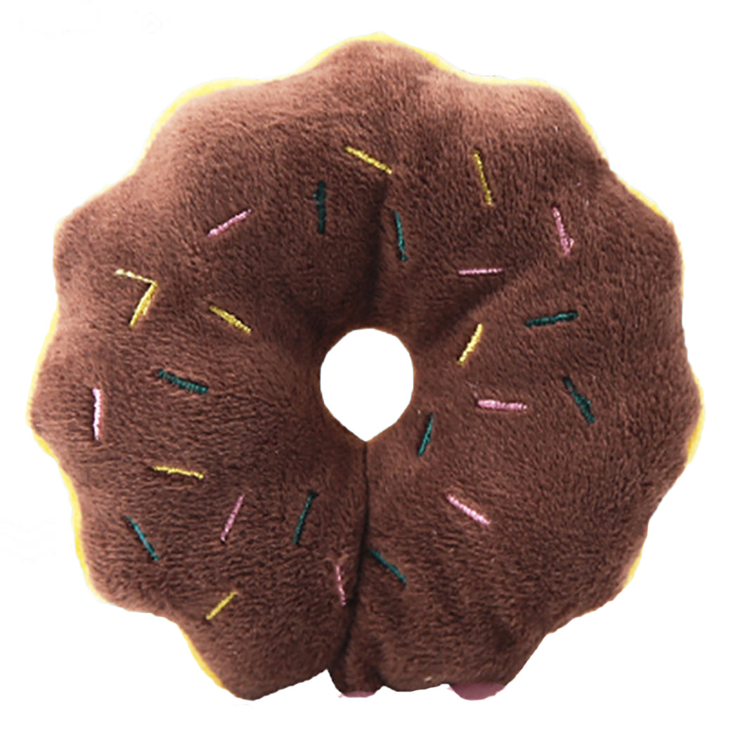 KFX-7487293 Interactive Plush Dog Chew Toy Set - 15 Soft Fruit and Cartoon Designs for Pets