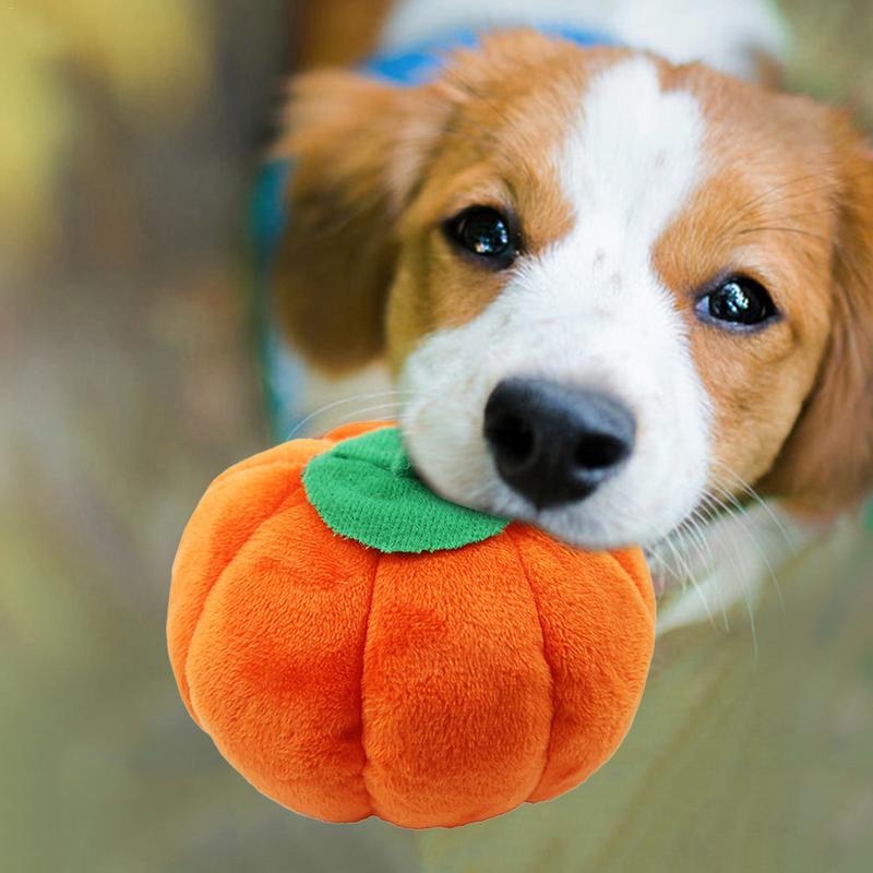 KFX-7487293 Interactive Plush Dog Chew Toy Set - 15 Soft Fruit and Cartoon Designs for Pets