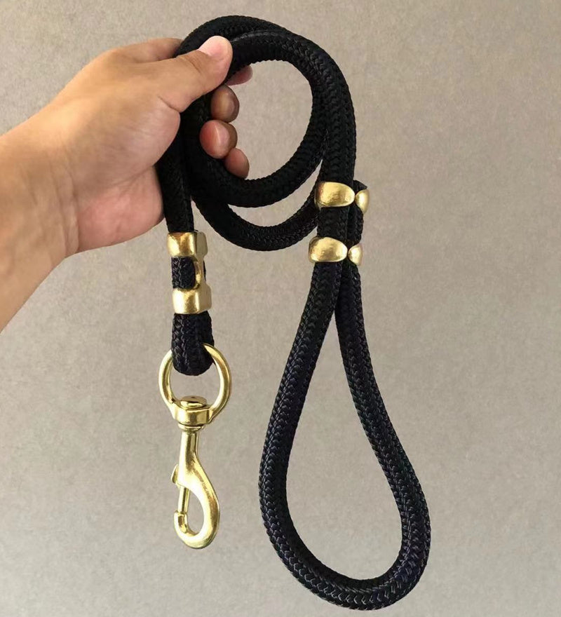 KFX-7487421 Nylon Large Dog Walking Leash - Fashionable Solid Color, 1.2M Length, 1.5CM Width