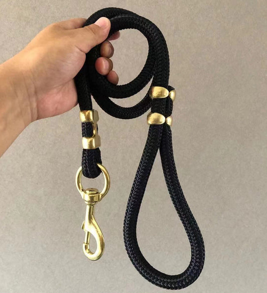 KFX-7487421 Nylon Large Dog Walking Leash - Fashionable Solid Color, 1.2M Length, 1.5CM Width