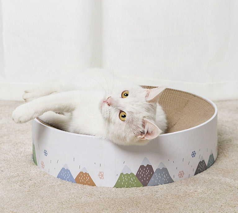 KFX-7487805 Corrugated Paper Cat Scratcher Nest - Available in Three Sizes (S, M, L)