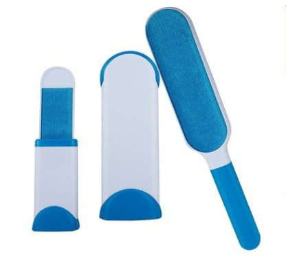 KFX-7489213 Pet Hair Removal Comb with Self-Cleaning Base and Double-Sided Lint Brush