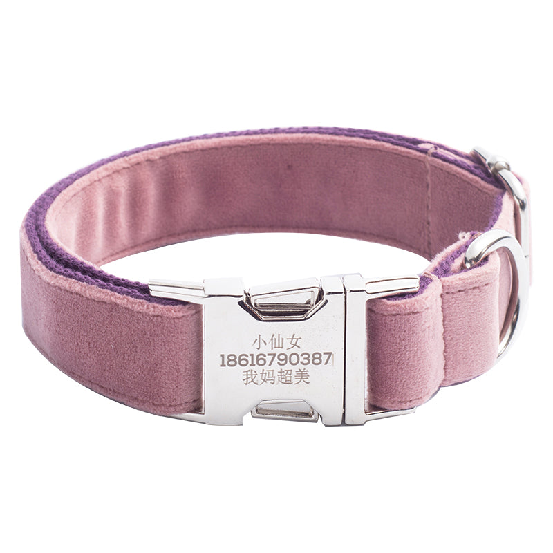KFX-7489597 Pink and Purple Adjustable Dog Collar, Comfortable Fit for Small to Medium Dogs