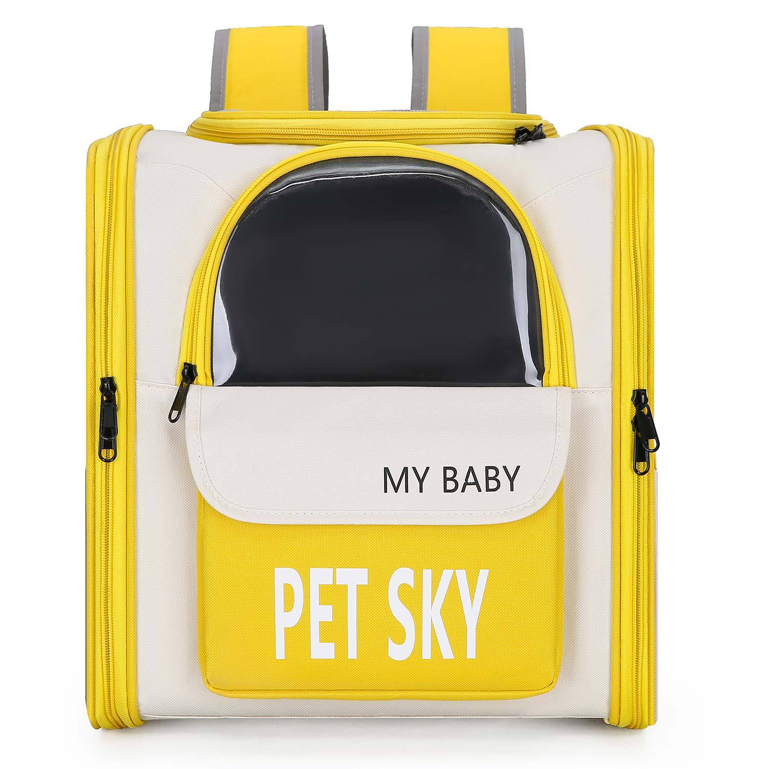 KFX-7489853 Breathable Outdoor Portable Pet Backpack made of Oxford Cloth
