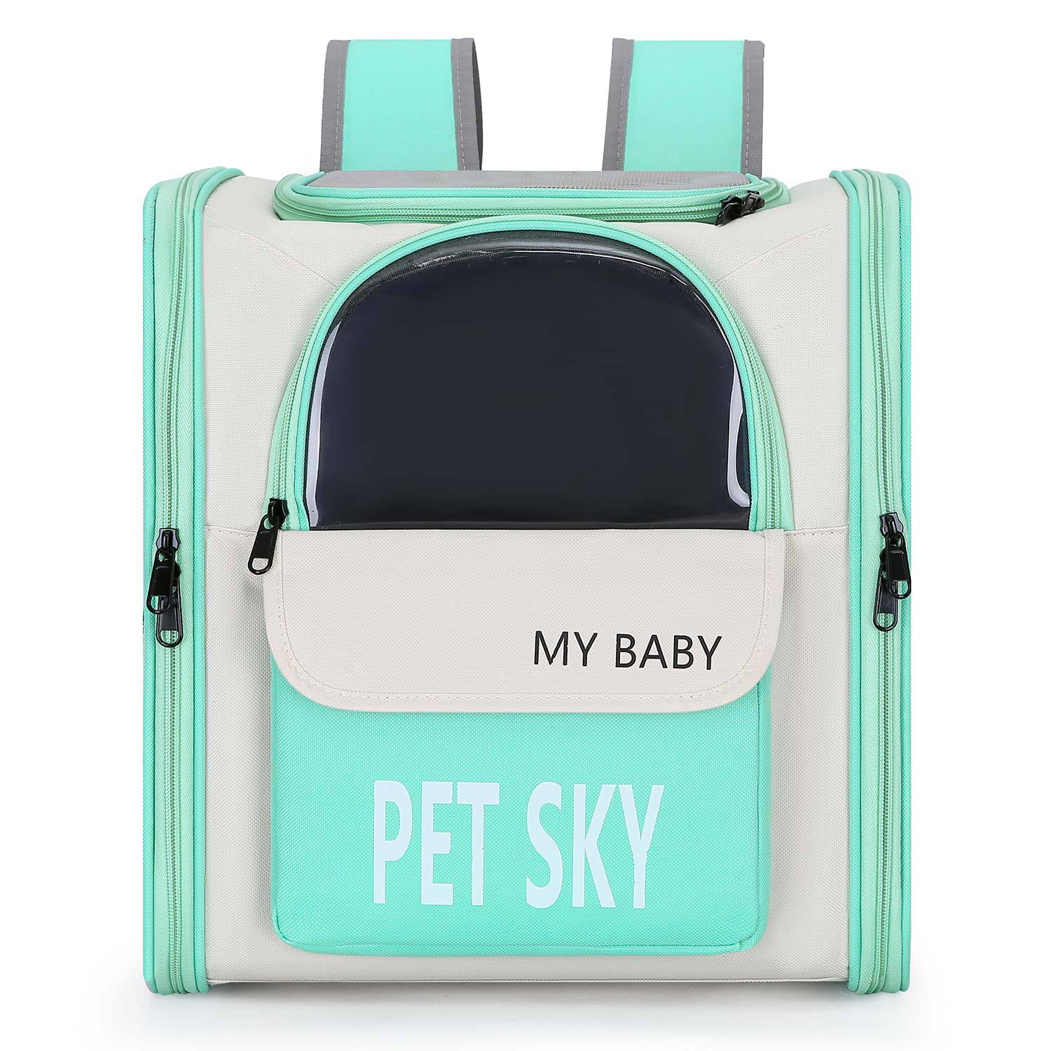 KFX-7489853 Breathable Outdoor Portable Pet Backpack made of Oxford Cloth