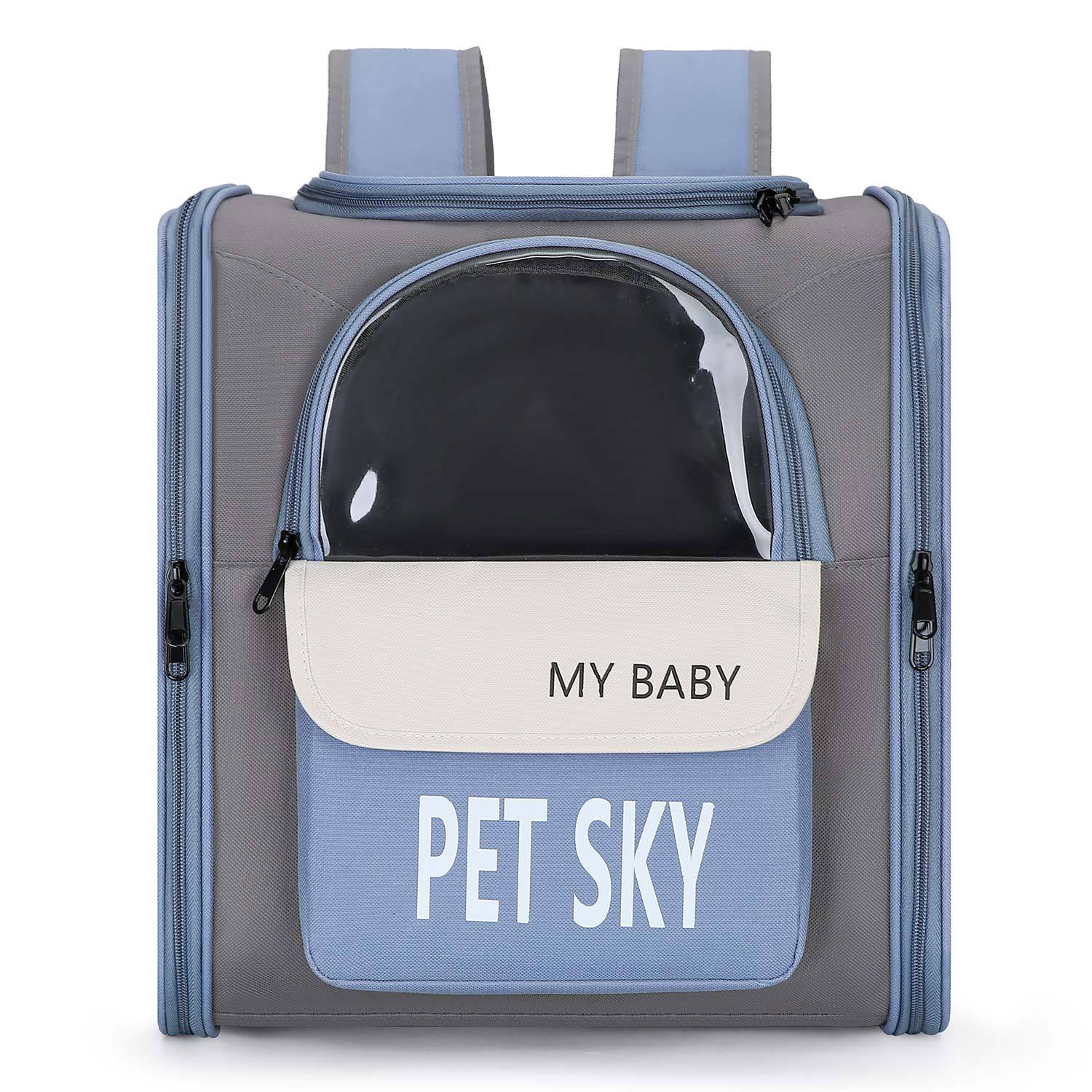 KFX-7489853 Breathable Outdoor Portable Pet Backpack made of Oxford Cloth