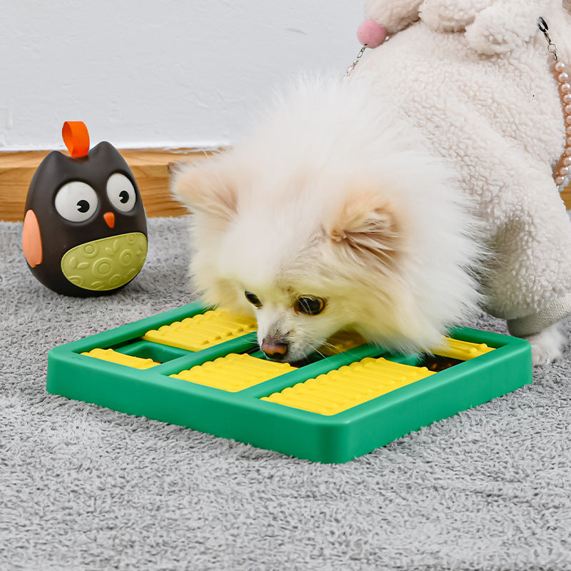 KFX-7494205 Interactive Dog Puzzle Toy - Anti-Boredom Educational Activity for Dogs - Lake Blue and Green