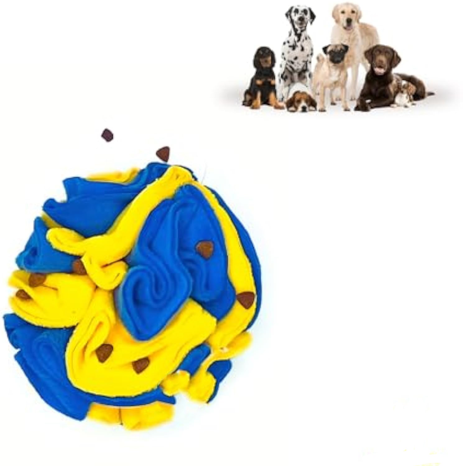 KFX-7494845 Dog Puzzle Ball for Foraging Fun - Interactive Enrichment Toy for Visual Stimulation and Snuffle Activities