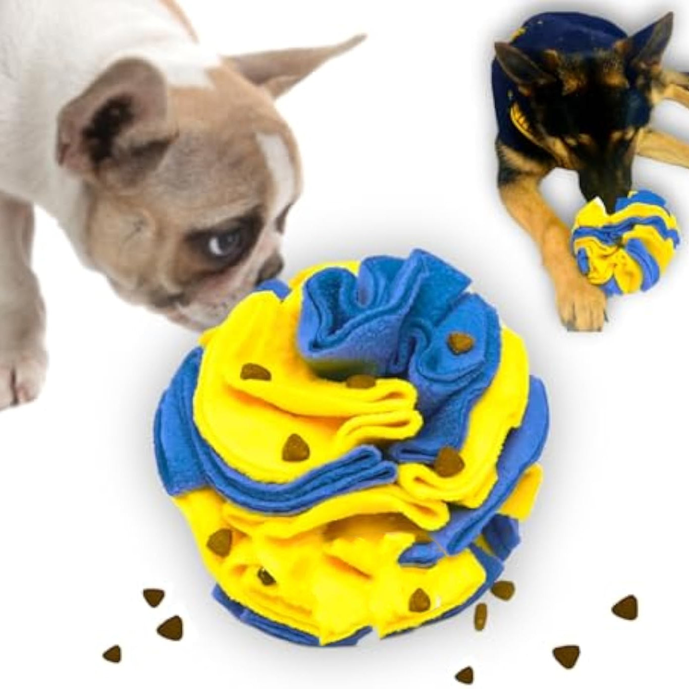 KFX-7494845 Dog Puzzle Ball for Foraging Fun - Interactive Enrichment Toy for Visual Stimulation and Snuffle Activities