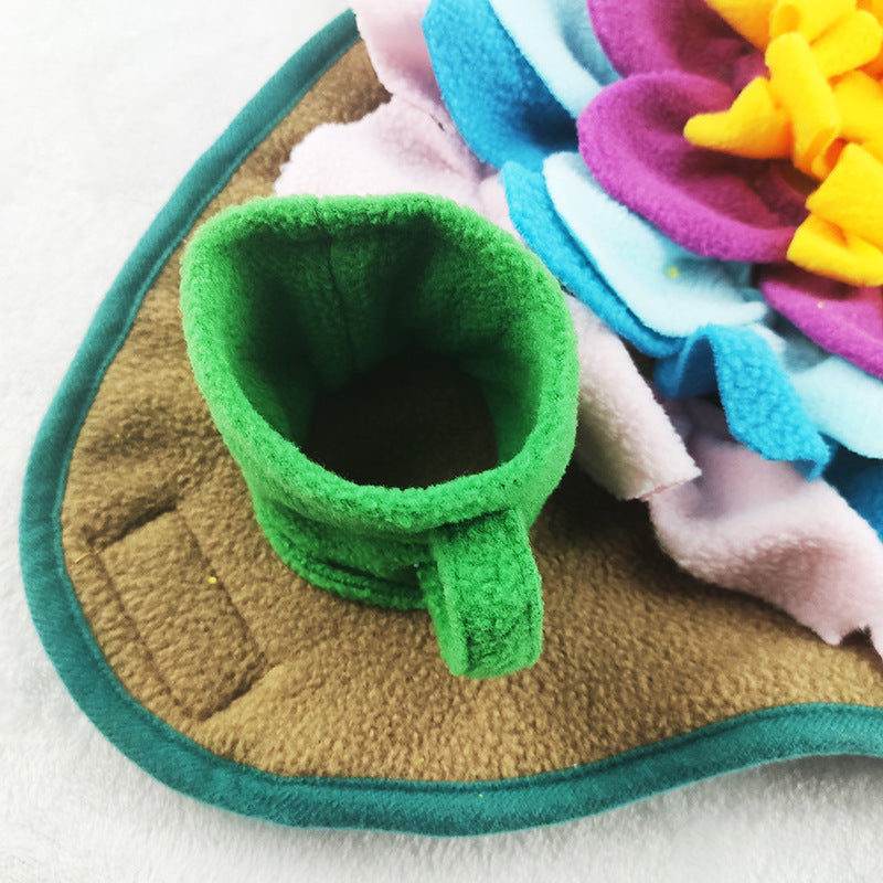 KFX-7495229 Interactive Dog Snuffle Mat with Suction Cups – Puzzle Feeding Mat for Foraging Skills, Size 50x50cm