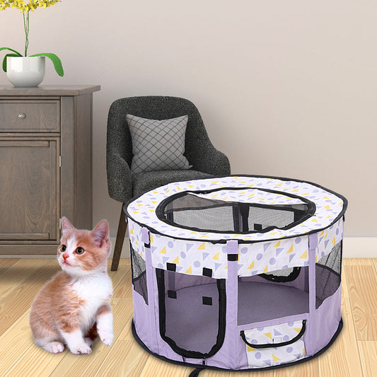 KFX-7498173 Foldable Pet Tent for Dogs and Cats - Color Blocked Oxford Cloth Design