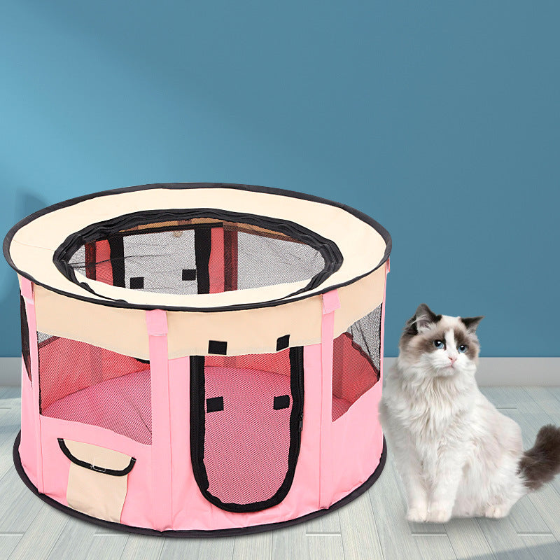 KFX-7498173 Foldable Pet Tent for Dogs and Cats - Color Blocked Oxford Cloth Design