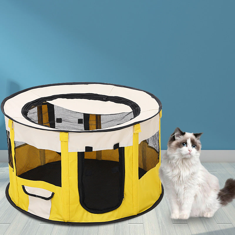 KFX-7498173 Foldable Pet Tent for Dogs and Cats - Color Blocked Oxford Cloth Design