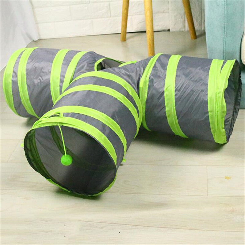 KFX-7498429 Eco-Friendly Collapsible Cat Tunnel for Scratch and Play Activities