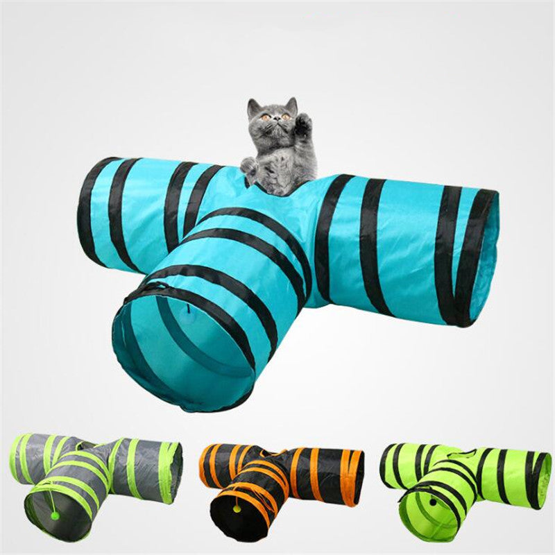 KFX-7498429 Eco-Friendly Collapsible Cat Tunnel for Scratch and Play Activities