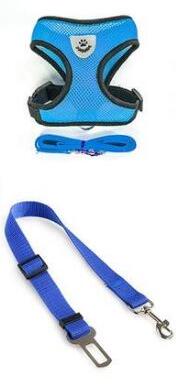 KFX-7498941 Breathable Mesh Pet Car Seat Belt Leash for Safe Walks in Any Weather