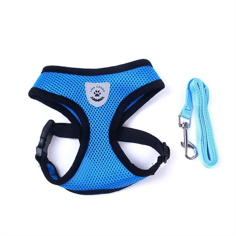 KFX-7498941 Breathable Mesh Pet Car Seat Belt Leash for Safe Walks in Any Weather