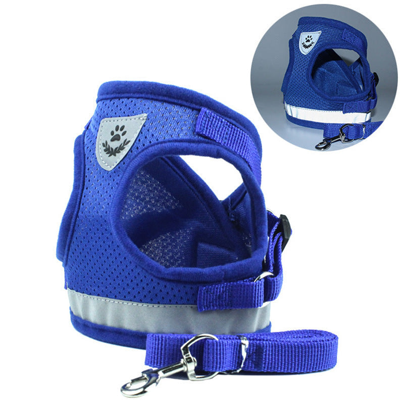 KFX-7498941 Breathable Mesh Pet Car Seat Belt Leash for Safe Walks in Any Weather
