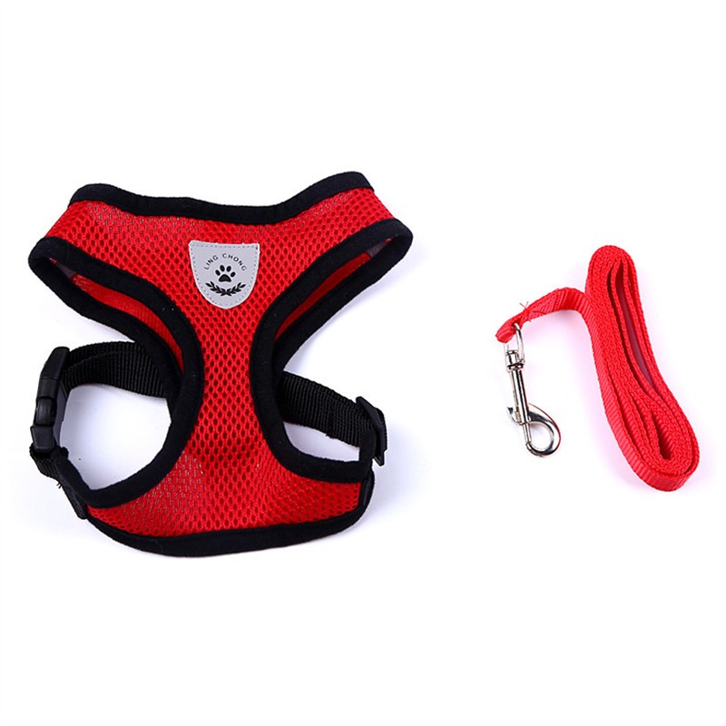 KFX-7498941 Breathable Mesh Pet Car Seat Belt Leash for Safe Walks in Any Weather