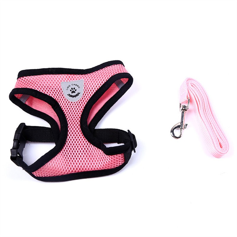 KFX-7498941 Breathable Mesh Pet Car Seat Belt Leash for Safe Walks in Any Weather