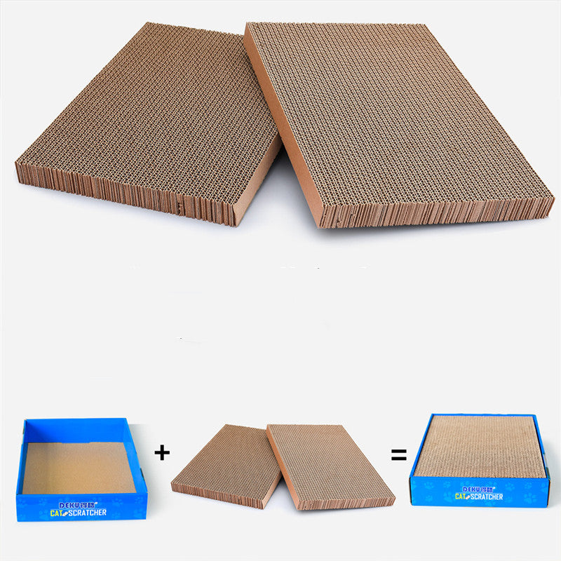 KFX-7499325 Corrugated Paper Cat Scratcher Box - Eco-Friendly Design for Cats