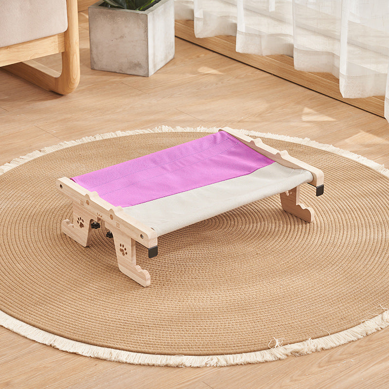 KFX-7500733 Hanging Cat Bed for Balcony or Window - Cozy Wooden Hammock Nest for Pets