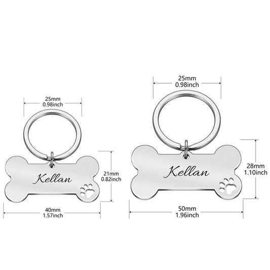 KFX-7501117 Personalized Stainless Steel Anti-Lost Pet ID Tag for Dog Collar