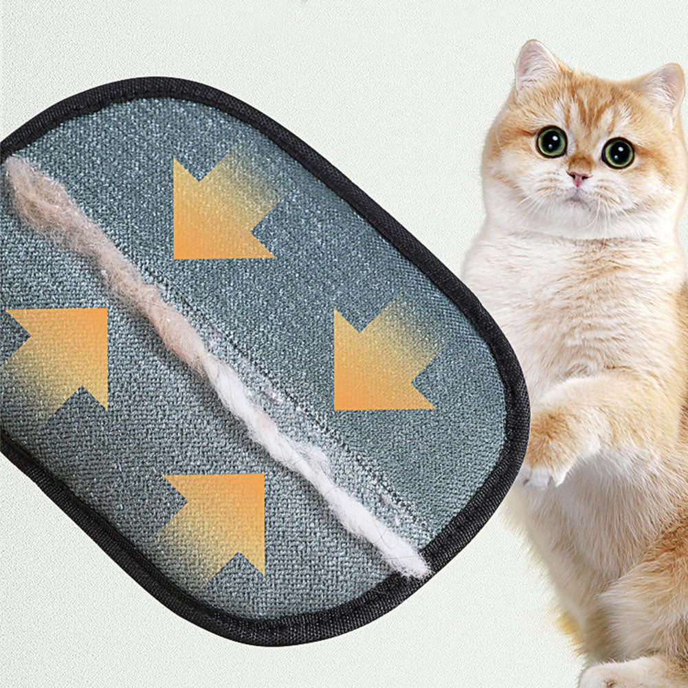KFX-7503933 Dual-Sided Pet Grooming Gloves for Dogs and Cats - Effective Hair Remover and Deshedding Tool