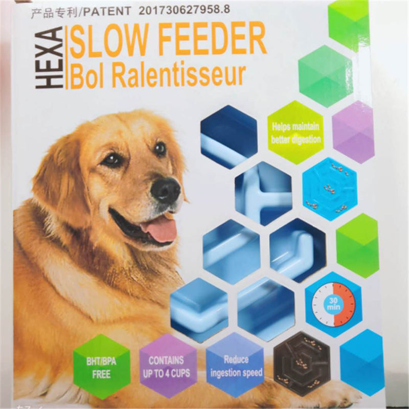 KFX-7505085 Pet Slow Feeder Bowl for Dogs and Cats - Durable Resin Design to Promote Slow Eating