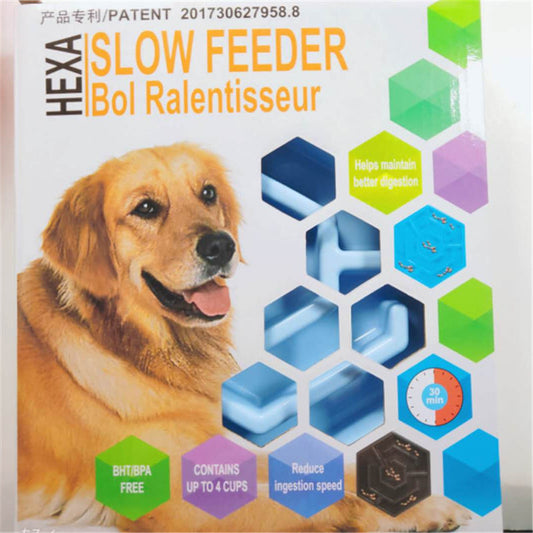 KFX-7505085 Pet Slow Feeder Bowl for Dogs and Cats - Durable Resin Design to Promote Slow Eating