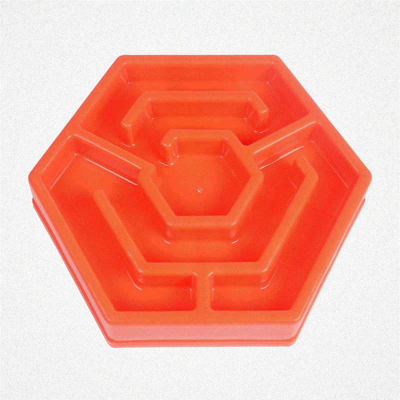 KFX-7505085 Pet Slow Feeder Bowl for Dogs and Cats - Durable Resin Design to Promote Slow Eating
