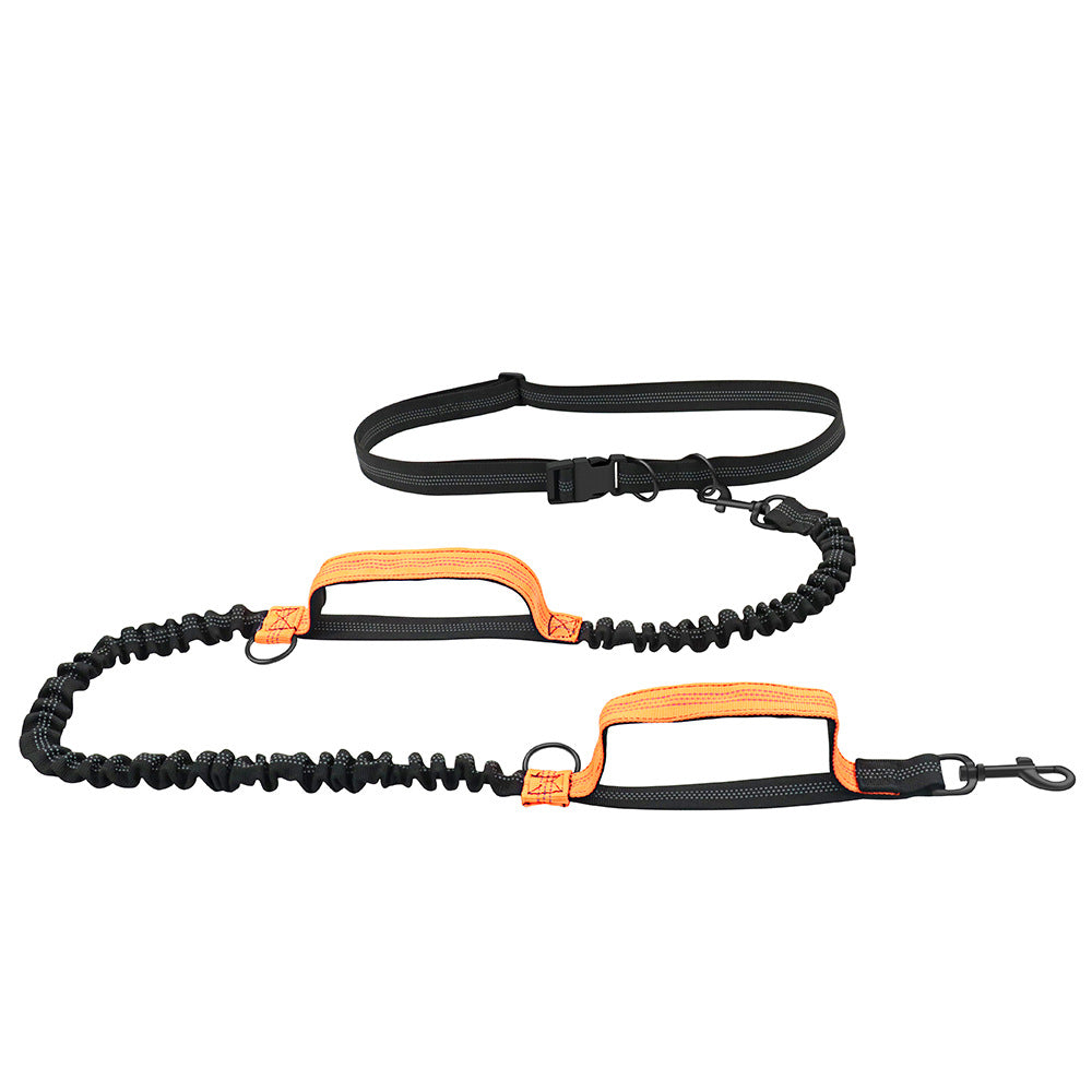 KFX-7508669 Portable Nylon Pet Leash for Running and Traction - Multi-Color Options, 1.4m to 2.0m Stretching Length