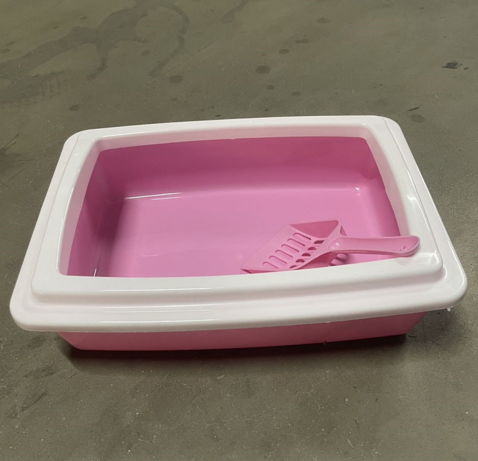 KFX-7510333 Compact Cat Litter Box for Small Spaces - Easy to Clean Design