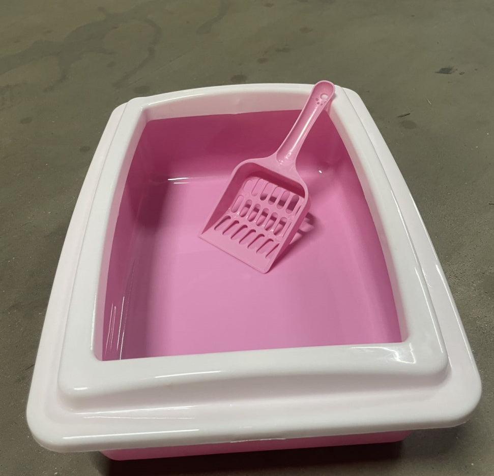 KFX-7510333 Compact Cat Litter Box for Small Spaces - Easy to Clean Design