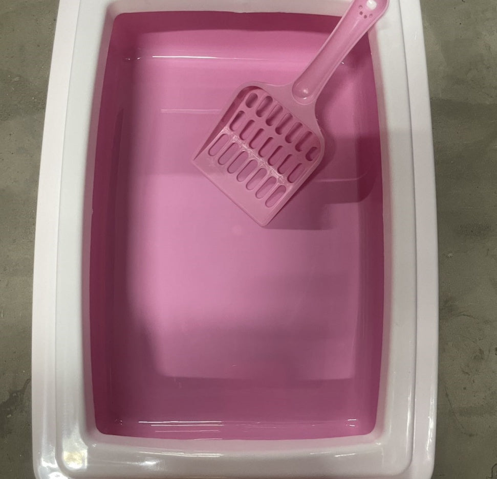 KFX-7510333 Compact Cat Litter Box for Small Spaces - Easy to Clean Design