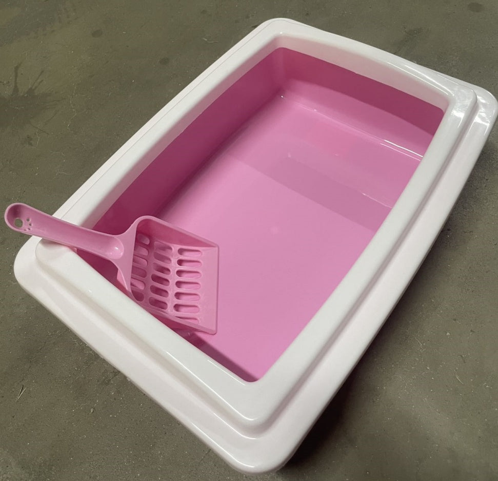 KFX-7510333 Compact Cat Litter Box for Small Spaces - Easy to Clean Design