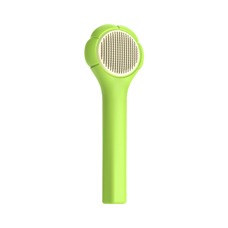 KFX-7510461 Pet Hair Removal Massage Comb for Cats and Dogs, Short Hair Grooming Tool, ABS and Steel Material, Gentle Stroke Cleaner