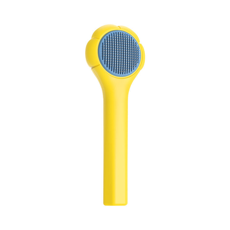 KFX-7510461 Pet Hair Removal Massage Comb for Cats and Dogs, Short Hair Grooming Tool, ABS and Steel Material, Gentle Stroke Cleaner