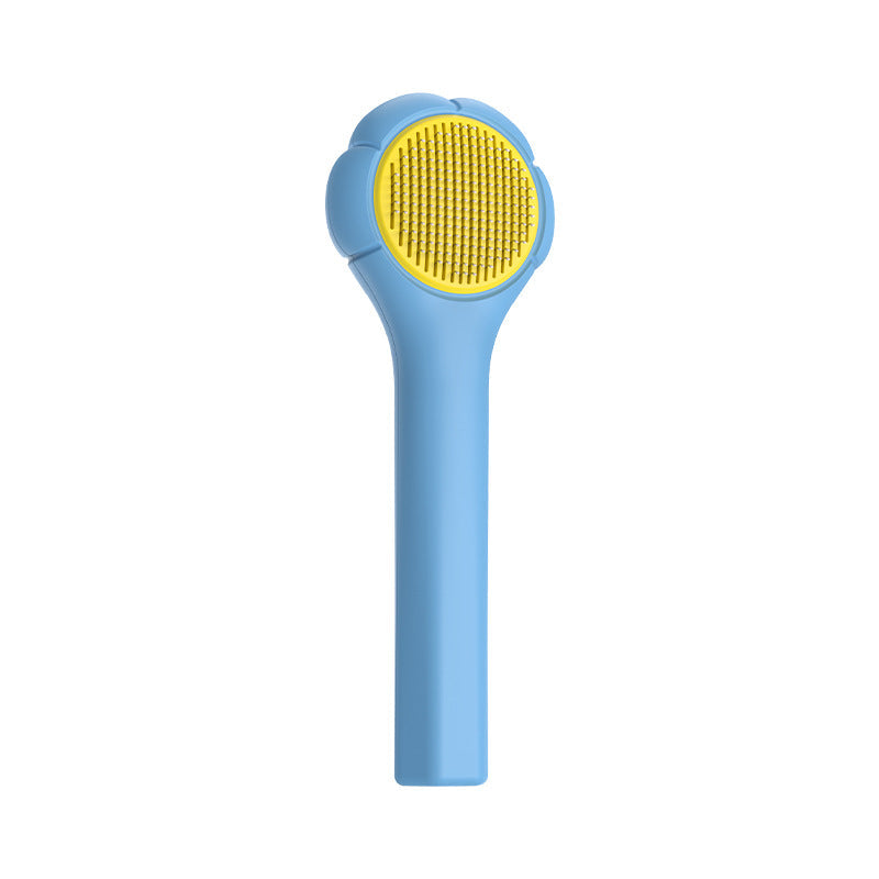 KFX-7510461 Pet Hair Removal Massage Comb for Cats and Dogs, Short Hair Grooming Tool, ABS and Steel Material, Gentle Stroke Cleaner