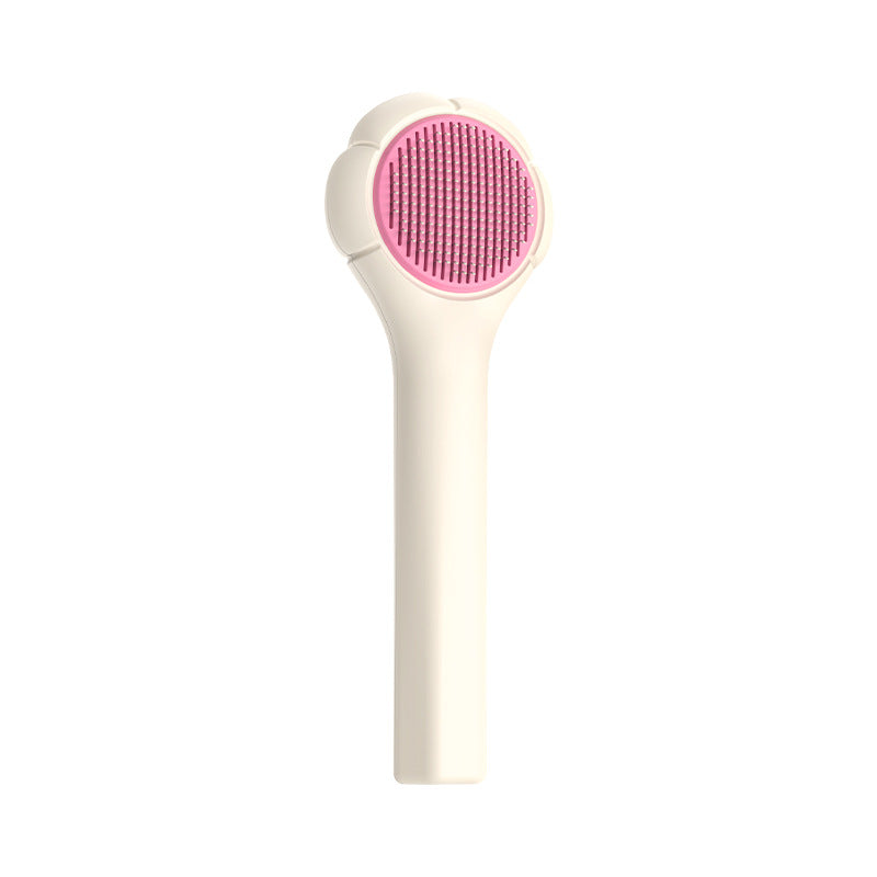 KFX-7510461 Pet Hair Removal Massage Comb for Cats and Dogs, Short Hair Grooming Tool, ABS and Steel Material, Gentle Stroke Cleaner