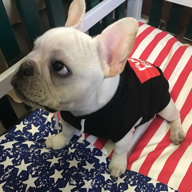 KFX-7511229 Casual Cotton Sweater for Dogs in Gray and Black, Sizes XS to XXL