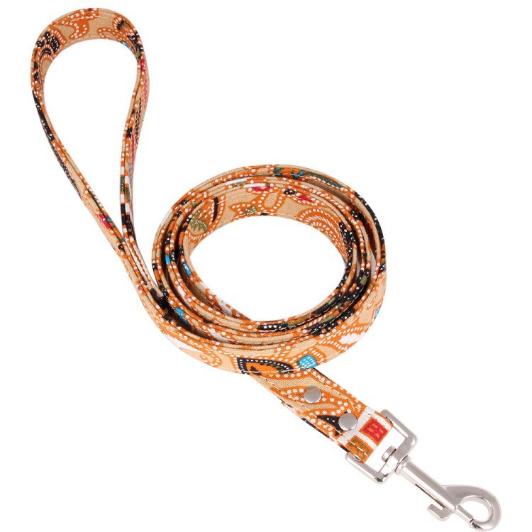 KFX-7514429 Japanese Style Cotton Dog Rope Collar with 360° Rotating Alloy Hook - Available in Multiple Colors