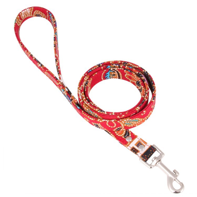 KFX-7514429 Japanese Style Cotton Dog Rope Collar with 360° Rotating Alloy Hook - Available in Multiple Colors