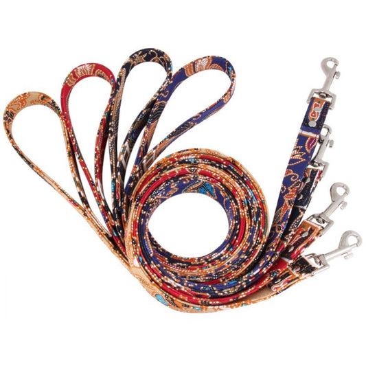 KFX-7514429 Japanese Style Cotton Dog Rope Collar with 360° Rotating Alloy Hook - Available in Multiple Colors