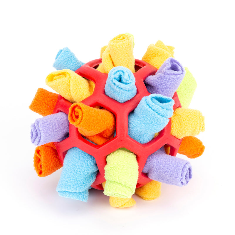 KFX-7515453 Sniff & Snack Puzzle Ball for Dogs - Enrichment Toy Made of Polar Fleece, 20cm