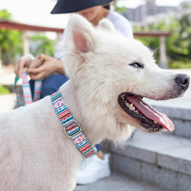 KFX-7516477 Customizable Cloth Dog Collar with Print for Cats and Dogs - Casual Style