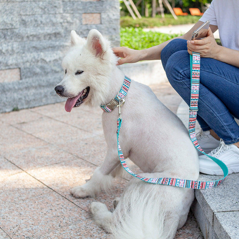 KFX-7516477 Customizable Cloth Dog Collar with Print for Cats and Dogs - Casual Style