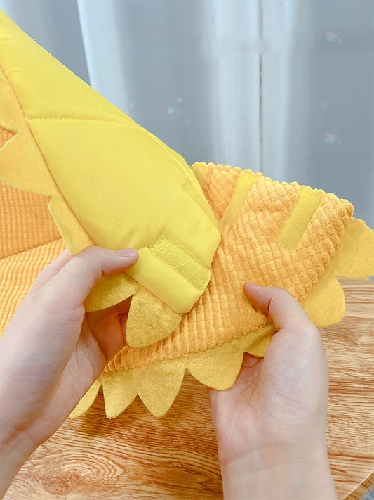 KFX-7518781 Soft Anti-Licking Headgear for Small and Medium Dogs - Sunflower Design, Size S/M